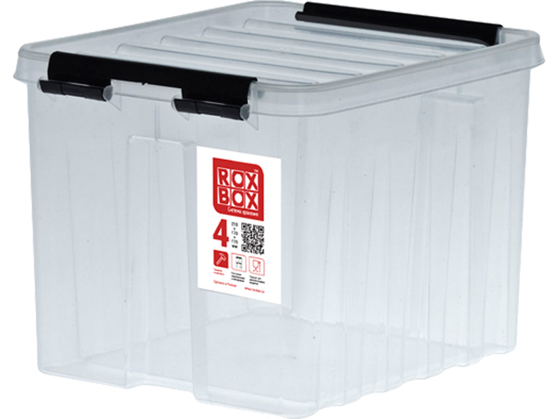 Ящик сплошной Rox Box 4 210x170x175 мм Полипропилен (PP) 6.25 л