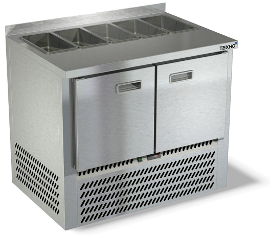 Охлаждаемый стол для салатов нижний агрегат без крышки борт 1/3 СПН/С-224/20-1007 (1000x700x850 мм)