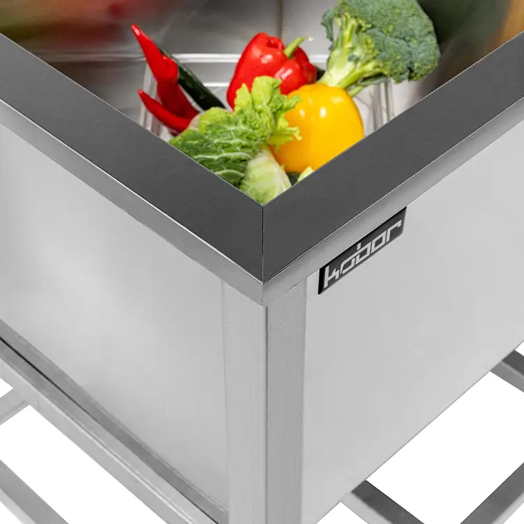 Ванна моечная с бортом Кобор ВМСБ/2-120/60/430