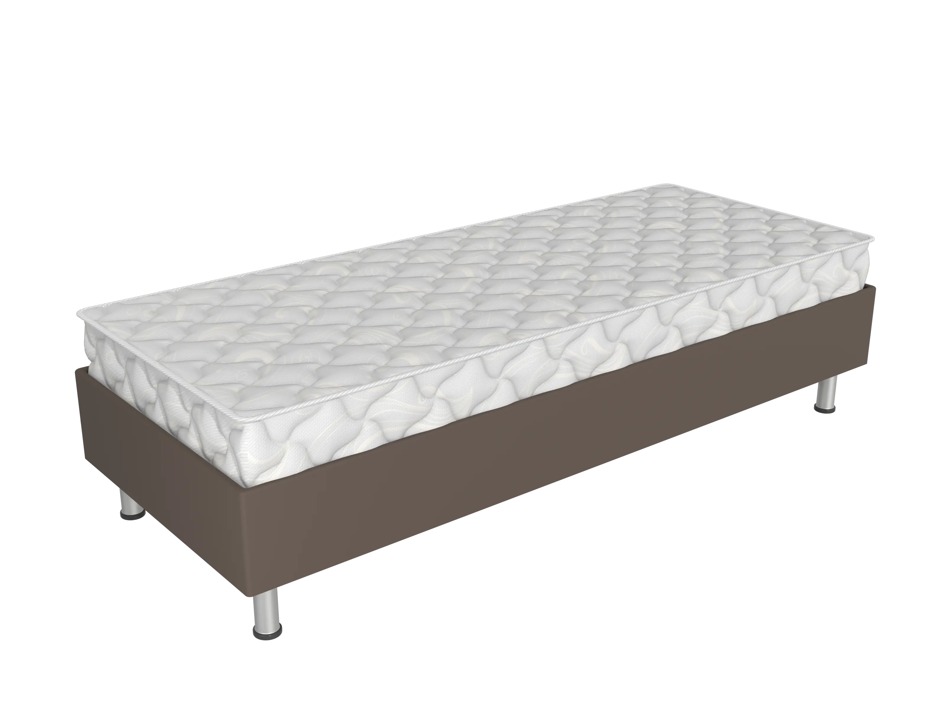 Spring box СБ-200/90 коричневый с матрасом Престиж