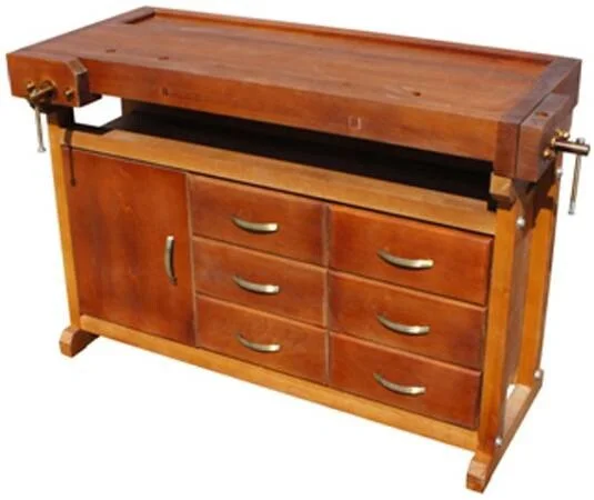 Верстак столярный Школьный (бук) с тумбой Престиж