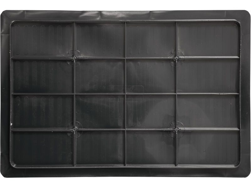 Ящик мясной 204.02 пластиковый 600х400х250 сплошной черный с закрытыми ручками