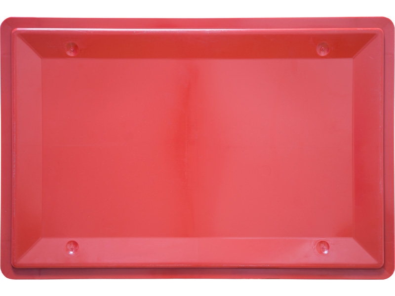 Ящик мясной 207-P размером 600х400х200 мм сплошной Е2 полиэтилен низкого давления HDPE красный