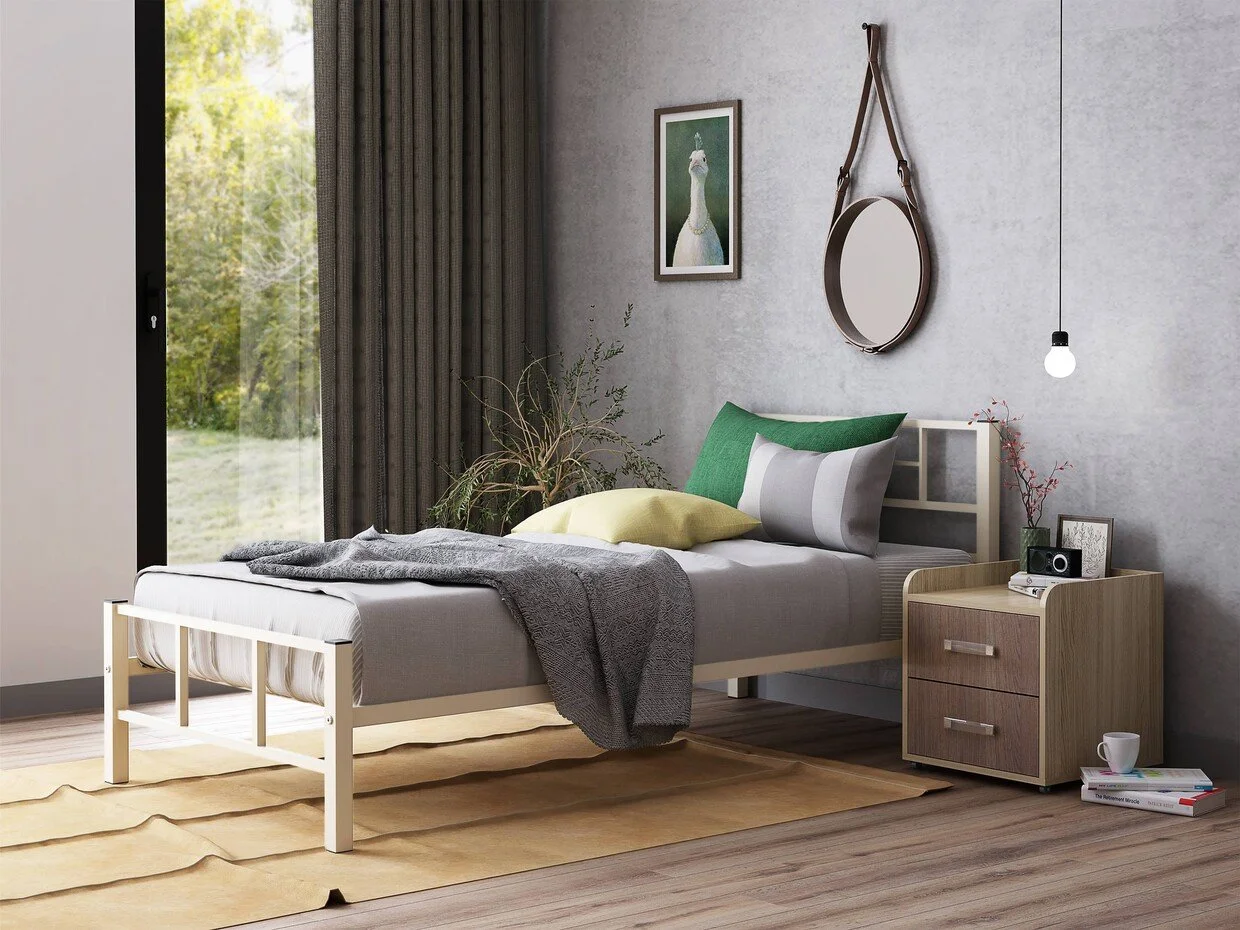 Фото кровать кадис бежевая/190х90