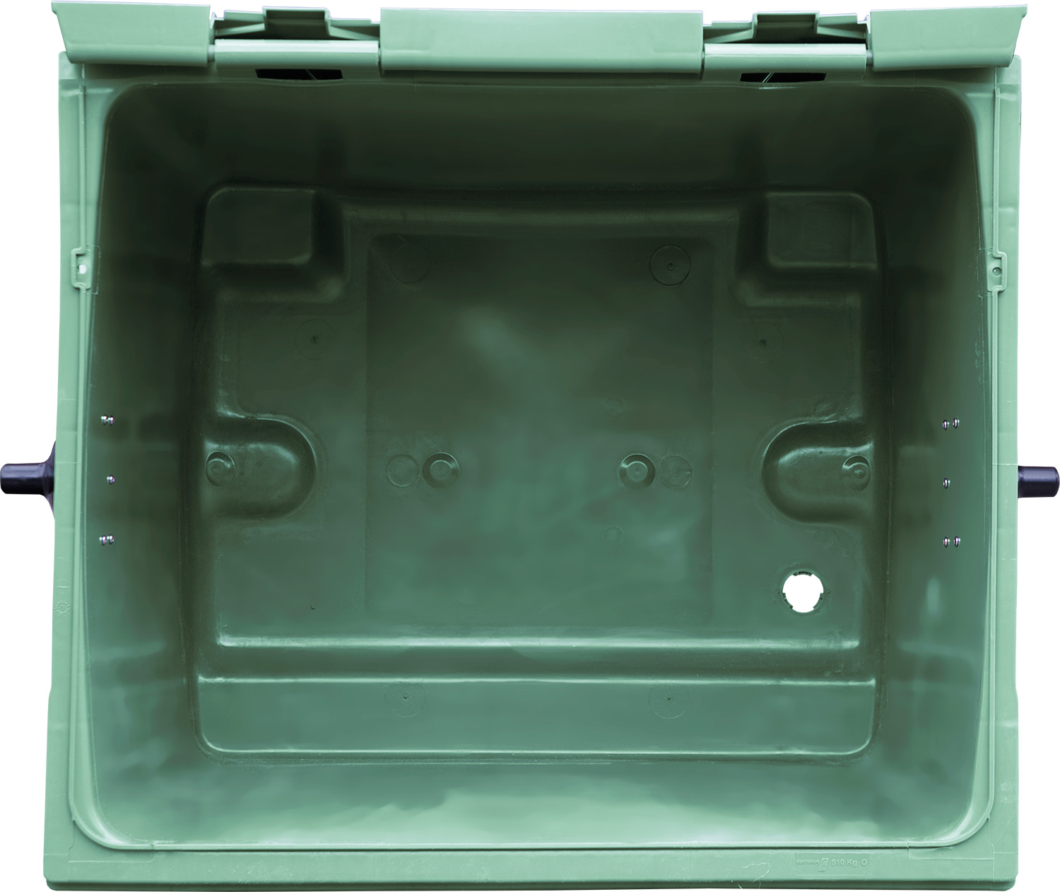 Мусорный контейнер на колёсах MGBK-1100 синий 1370x1077x1325 мм Полиэтилен низкого давления (HDPE) 1100 л