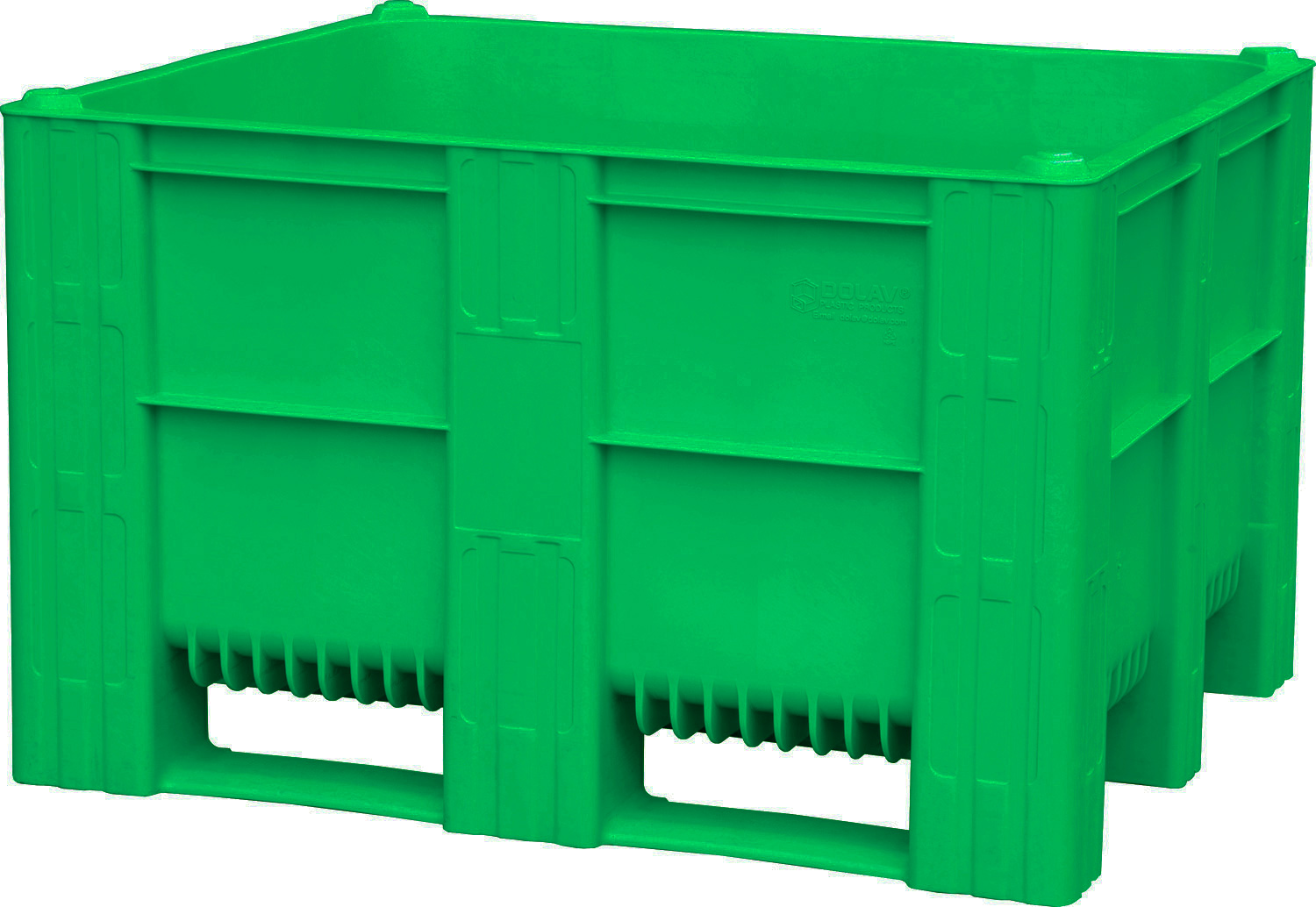 BoxPallet сплошной зеленый 10-100-ОА-ACE 1200x1000x740 мм 620 л