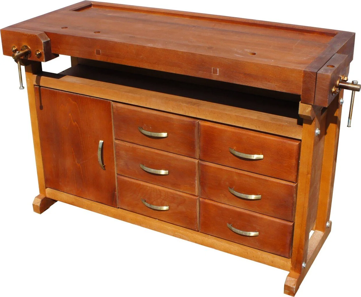 Верстак столярный Школьный (береза) с тумбой Престиж