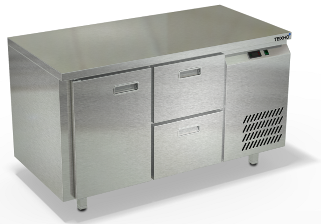Морозильный стол для профессиональной кухни боковой агрегат, столешница камень, без борта СПБ/М-322/12-1306 (1390x600x850 мм)
