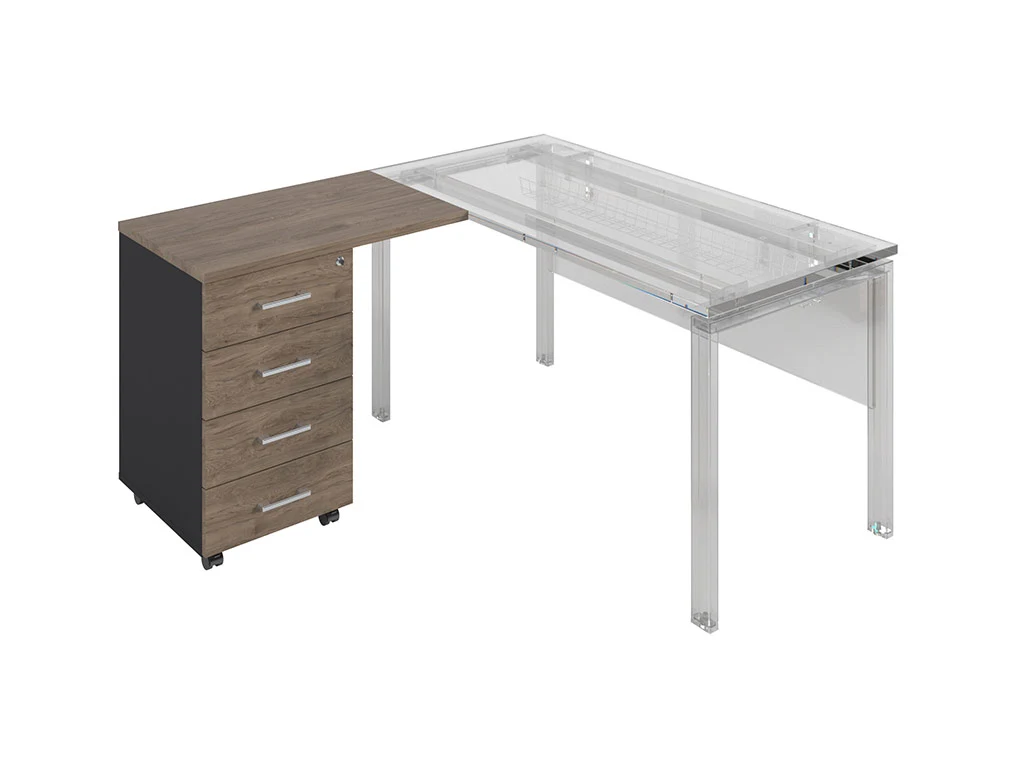 Тумба боковая NPW-408 L4 темный орех /антрацит