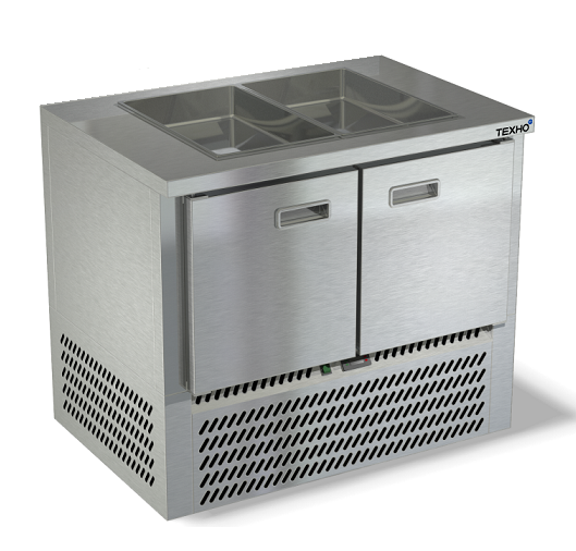 Охлаждаемый стол для салатов нижний агрегат без крышки без борта 2/3 СПН/С-128/10-507 (565x700x850 мм)