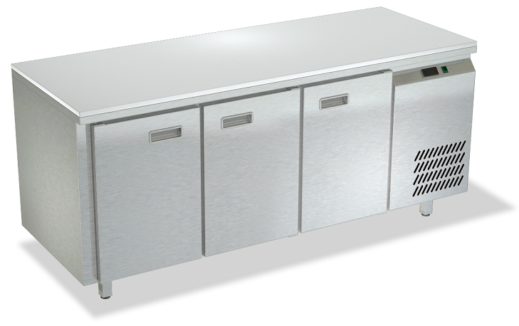 Морозильный стол для профессиональной кухни боковой агрегат, столешница камень, без борта СПБ/М-321/30-1806 (1835x600x850 мм)