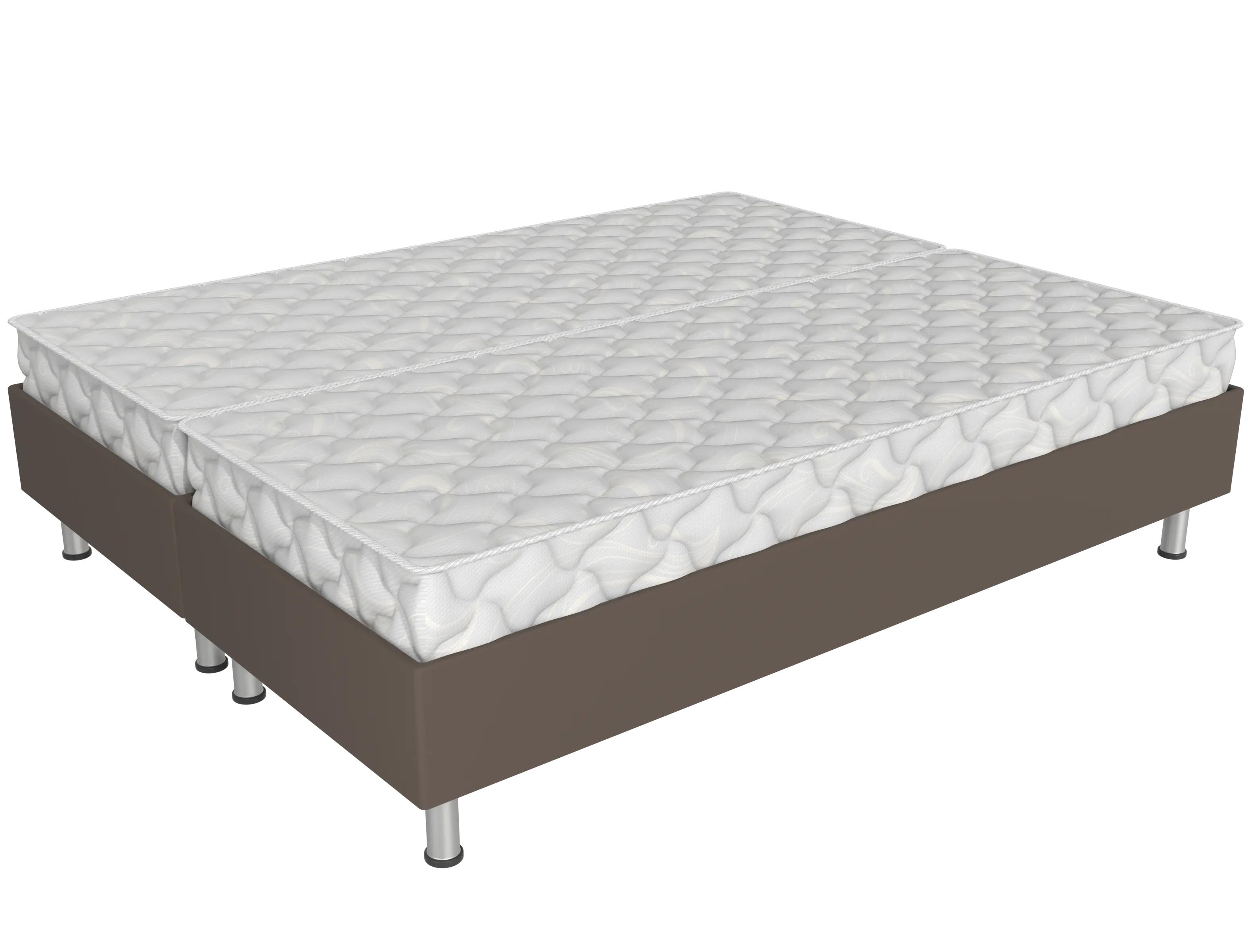 Спринг бокс СБ/2-200/180 коричневый с матрасами Престиж
