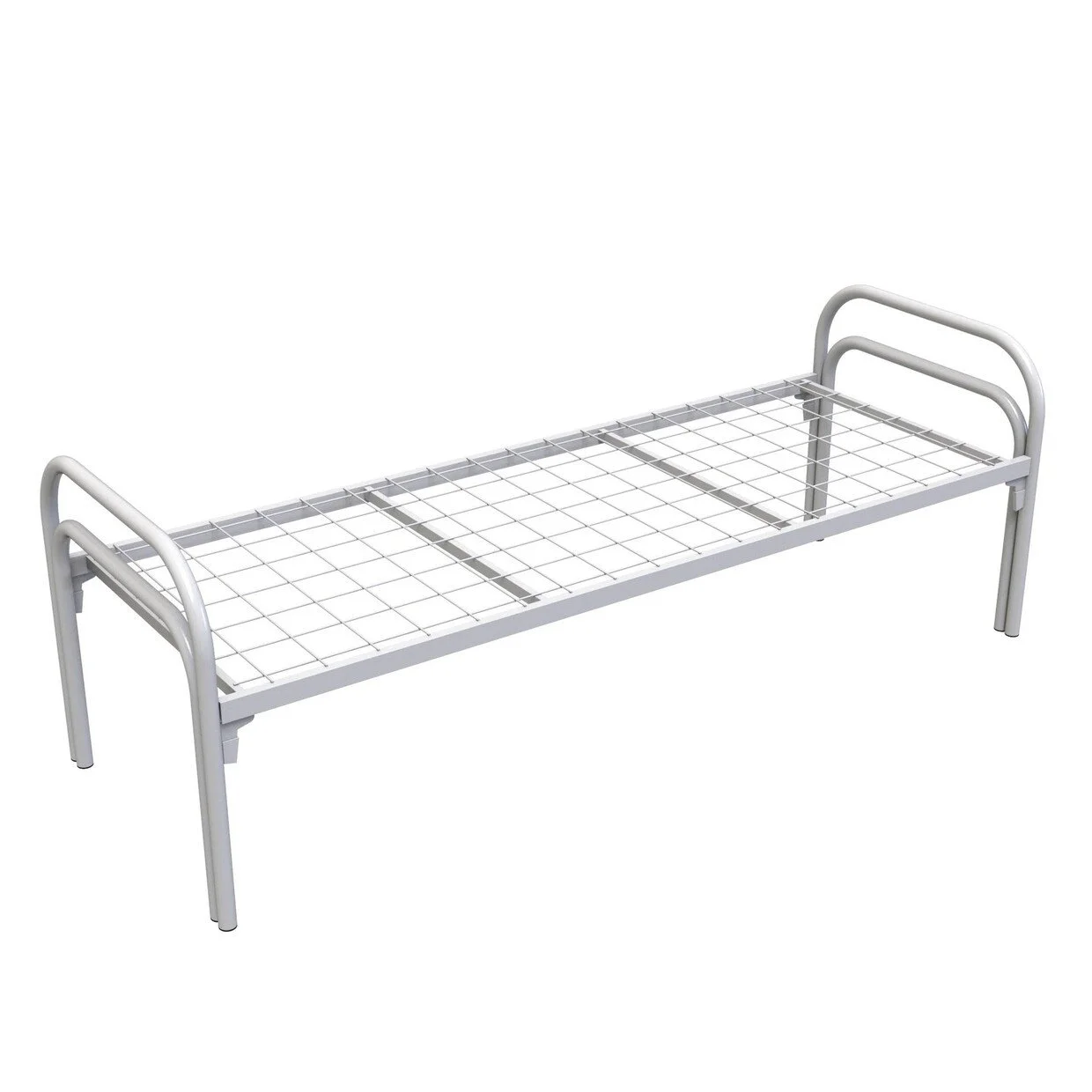 Фото кровать одноярусная металлическая км-1.32/190х80