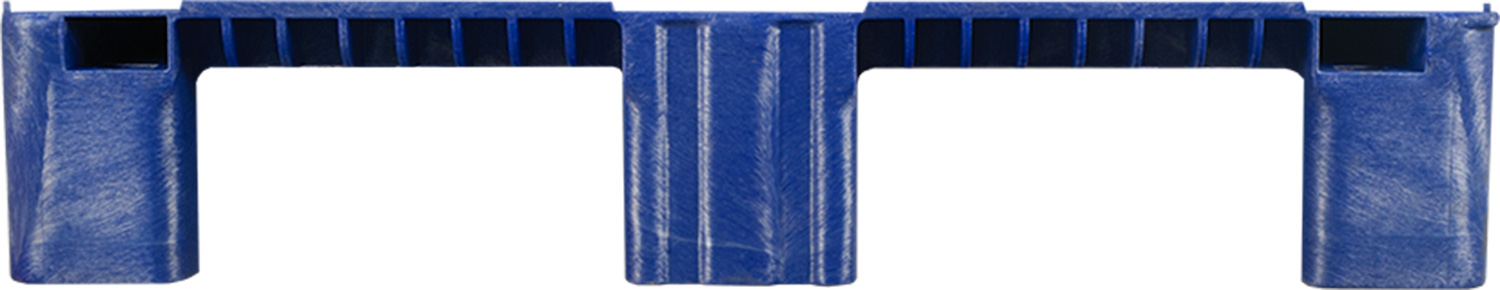 Паллет пластиковый - TR 1208-1 1200x800х150 сплошной на 3-х полозьях синий