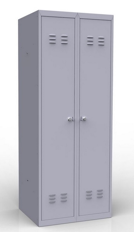 Фото - шкафчик шр-22 l800 (1850/800/500 мм) железный 2-х секционный для раздевалки бассейна или офиса