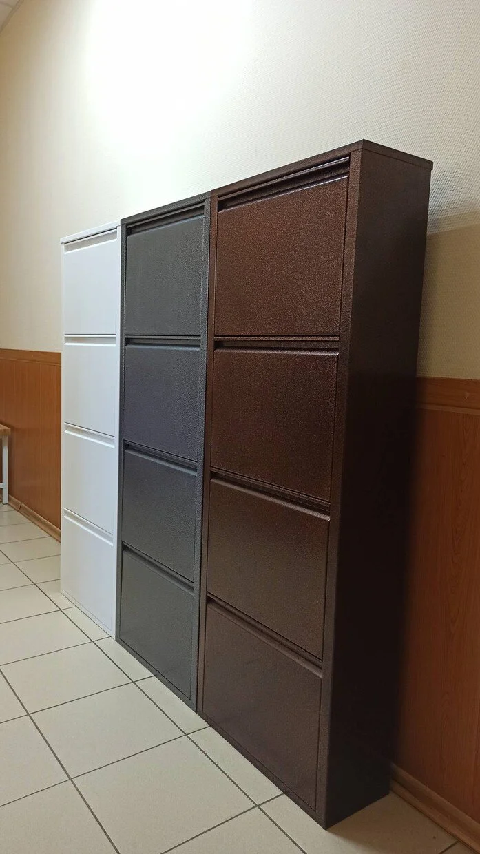 Фото - шкаф металлический для обуви об-3 белый