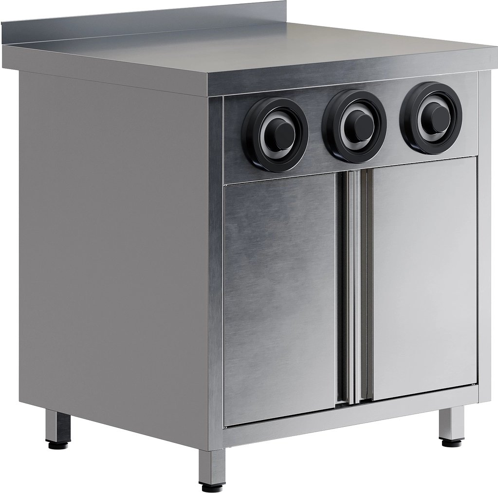 Стол-тумба с диспенсерами для стаканов СПЗРД3-8/6-Б