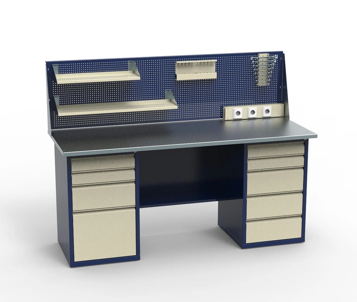 Верстак слесарный двухтумбовый СВ-2Т.04.05.19_сб1