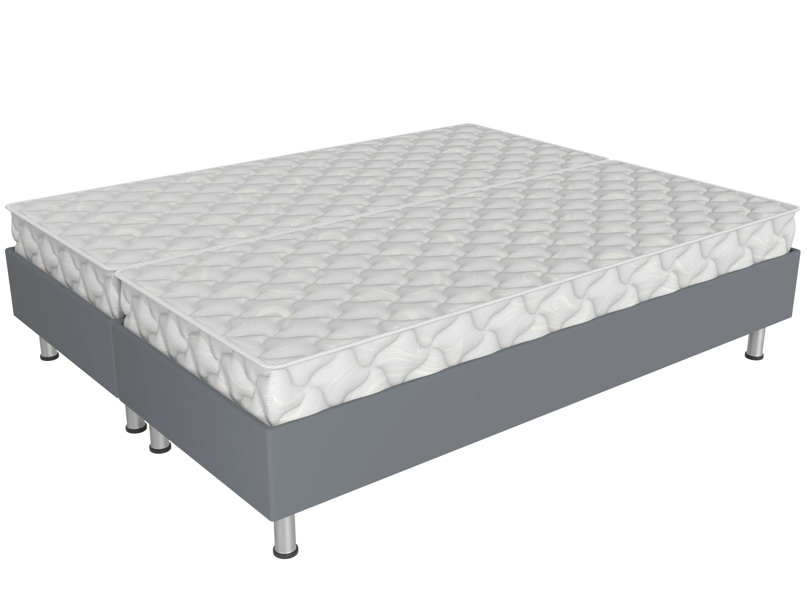 Спринг бокс СБ/2-200/160 серый с матрасами Турин