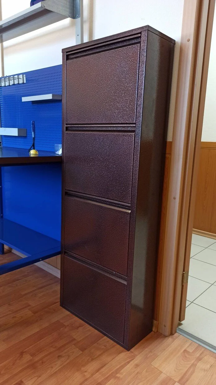 Фото - шкаф металлический для обуви об-5 медный антик