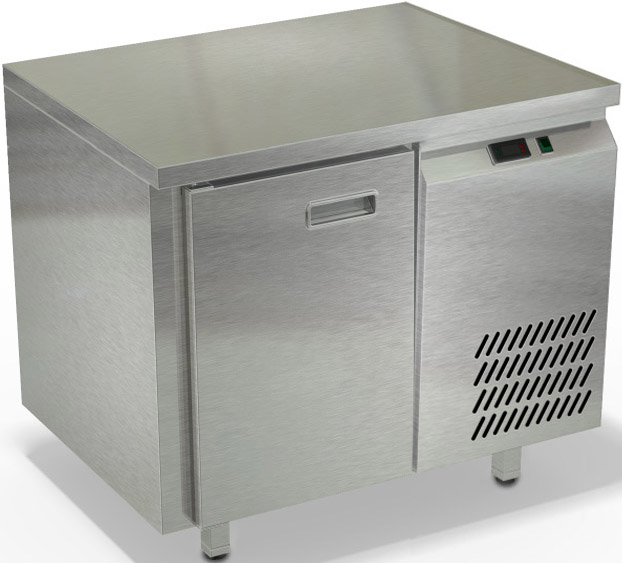Морозильный стол боковой агрегат, столешница полипропилен, без борта СПБ/М-521/10-907 (900x700x850 мм)