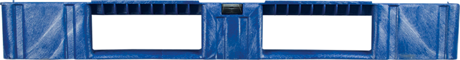 Паллет пластиковый - TR 1208-1 1200x800х150 сплошной на 3-х полозьях синий