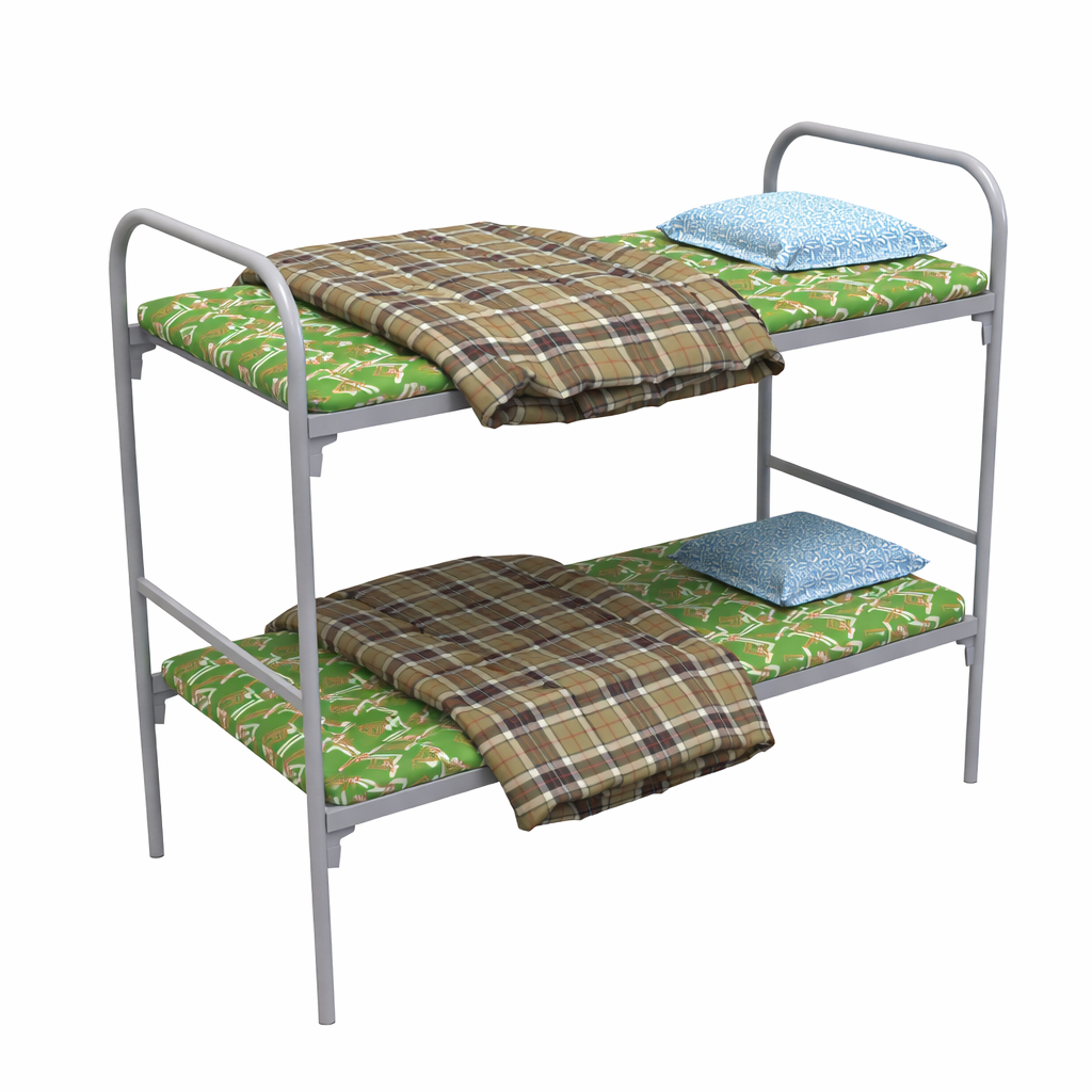 Фото комплект кровать с постельными принадлежностями эконом-2